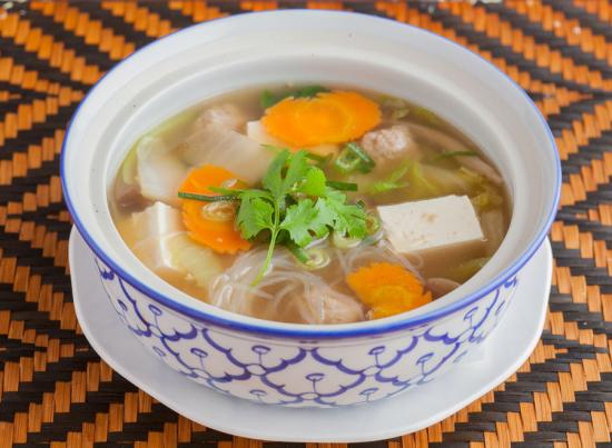 豚ミンチと豆腐と春雨のスープ｜MINCED PORK, VEGETABLES, TOFU AND CRISTAL NOODLE SOUP